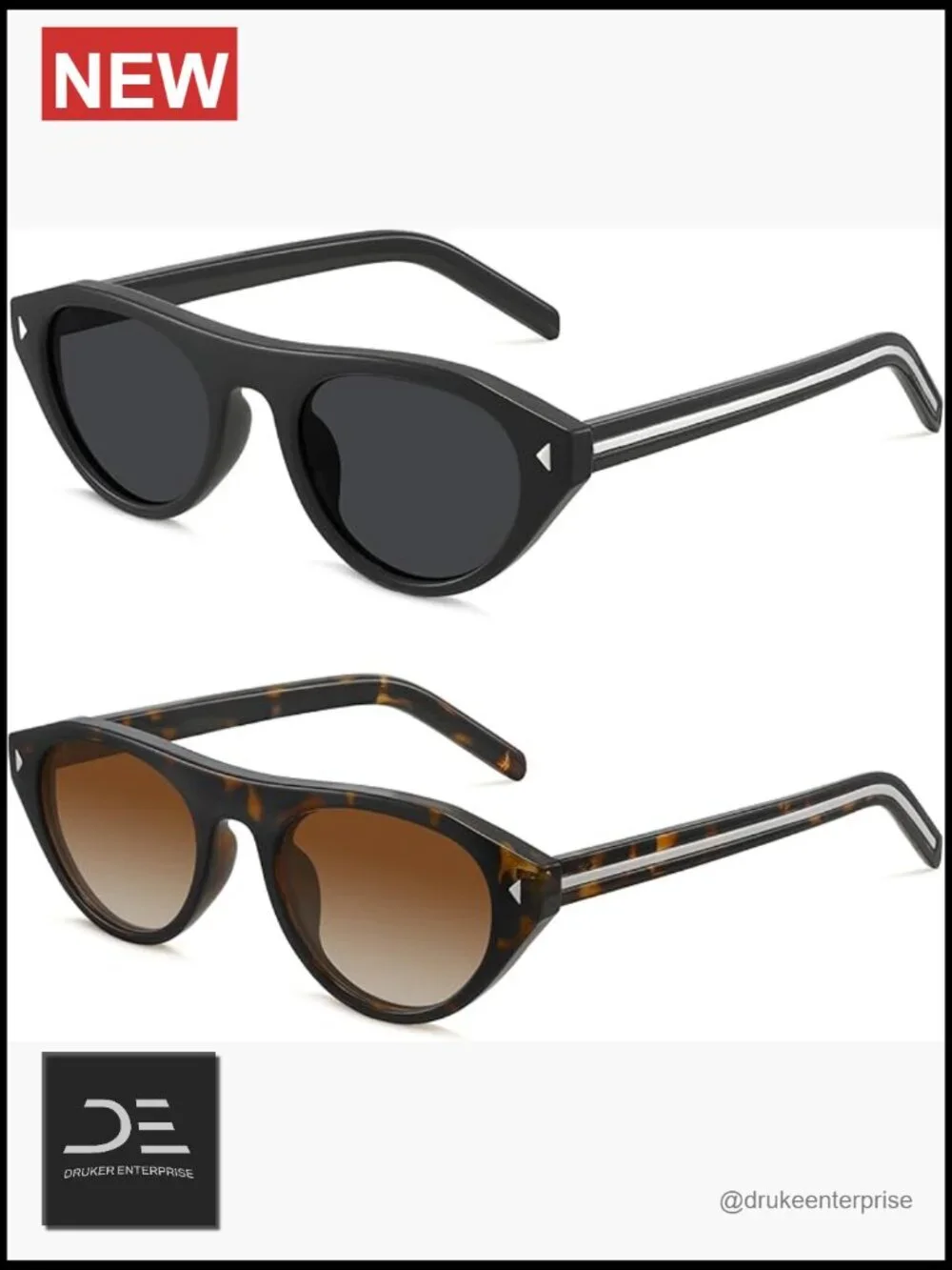 Retro Cat Eye Sunglasses UV400 Protection Driving Travel Outdoor
